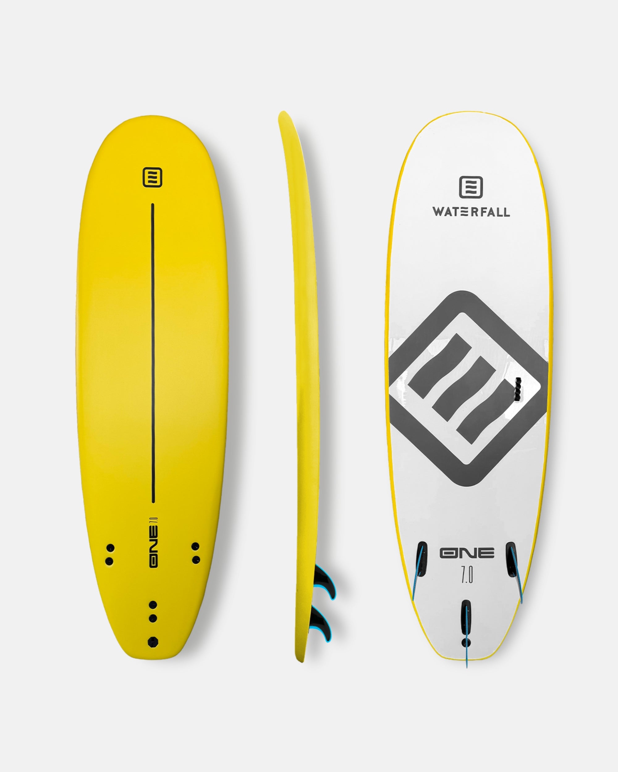 Surfboard Waterfall One 7″ Yellow