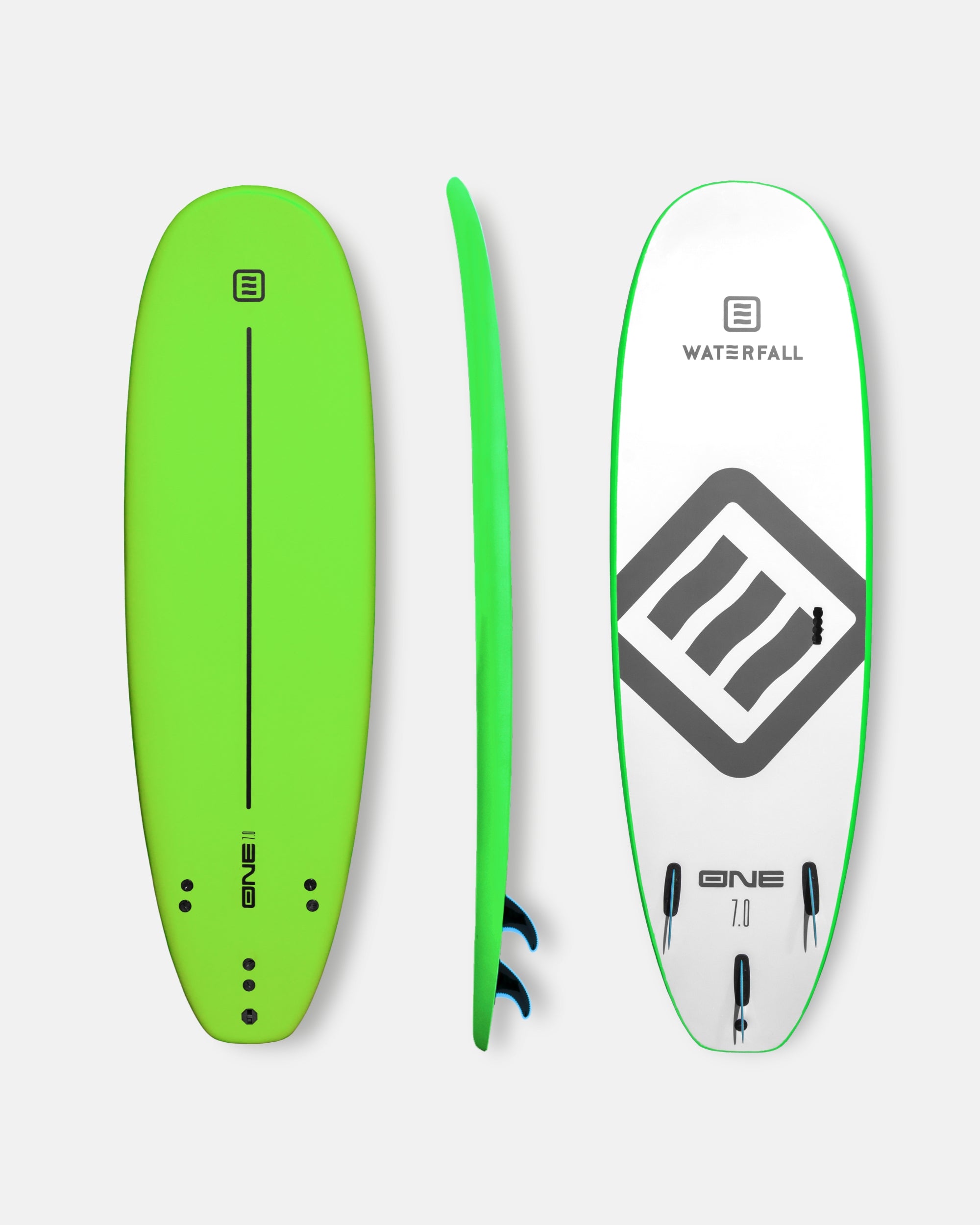 Surfboard Waterfall One 7″ Green